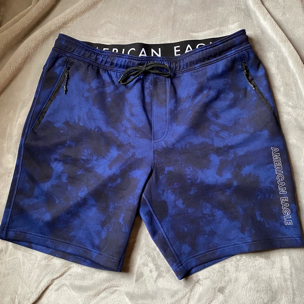 American Eagle Outfitters Blue and Black Active 24/7 Shorts